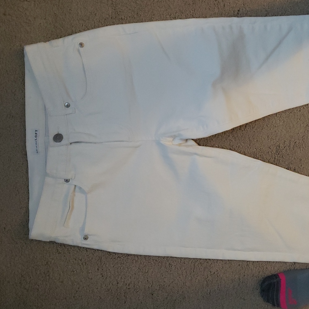 LOFT White  Slim Pockets Jeans - Picture 2 of 4
